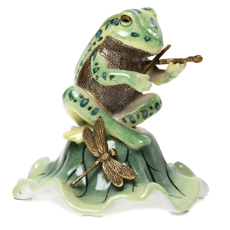 Статуэтка Frog Violinist Зеленый Золотой Статуэтка Frog Violinist Зеленый Золотой в Орле | Loft Concept