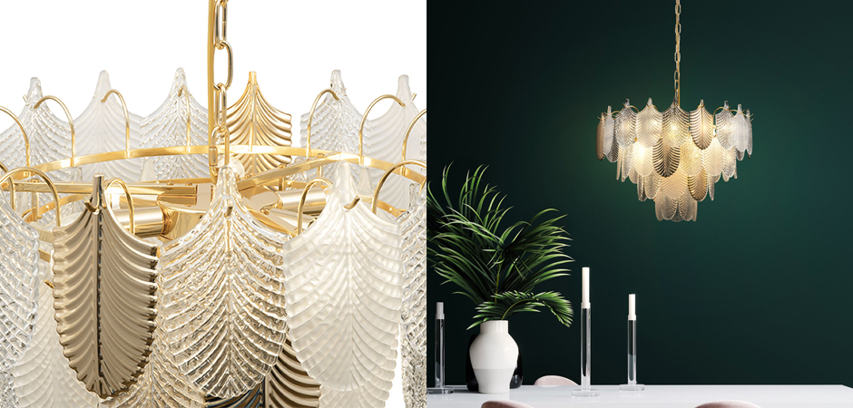 Люстра Feyar Gold Enlarged c Рельефным Стеклом Люстра Feyar Gold Enlarged c Рельефным Стеклом - Loft-Concept в Орле
