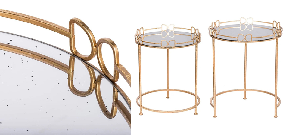 Приставной столик Round Table gold - фото №1