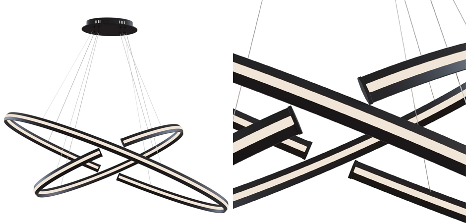 Люстра Half Ring Black & White Pendant M Люстра Half Ring Black & White Pendant M - Loft-Concept в Орле