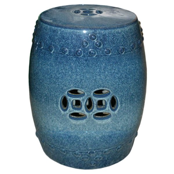 Китайский табурет ceramic garden stool blue AMBRE Винтажный голубой Китайский табурет ceramic garden stool blue AMBRE Винтажный голубой в Орле | Loft Concept