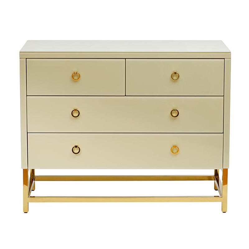 Комод в стиле модерн Marinella Beige Commode Бежевый Бежевый Золотой Комод в стиле модерн Marinella Beige Commode Бежевый Бежевый Золотой в Орле | Loft Concept
