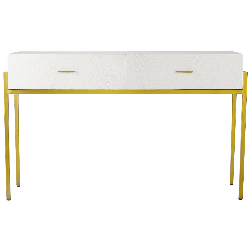 Консоль White Texture Stingray Console Белый Золотой Консоль White Texture Stingray Console Белый Золотой в Орле | Loft Concept
