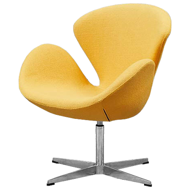 Кресло Swan Chair Yellow Желтый Хром Кресло Swan Chair Yellow Желтый Хром в Орле | Loft Concept