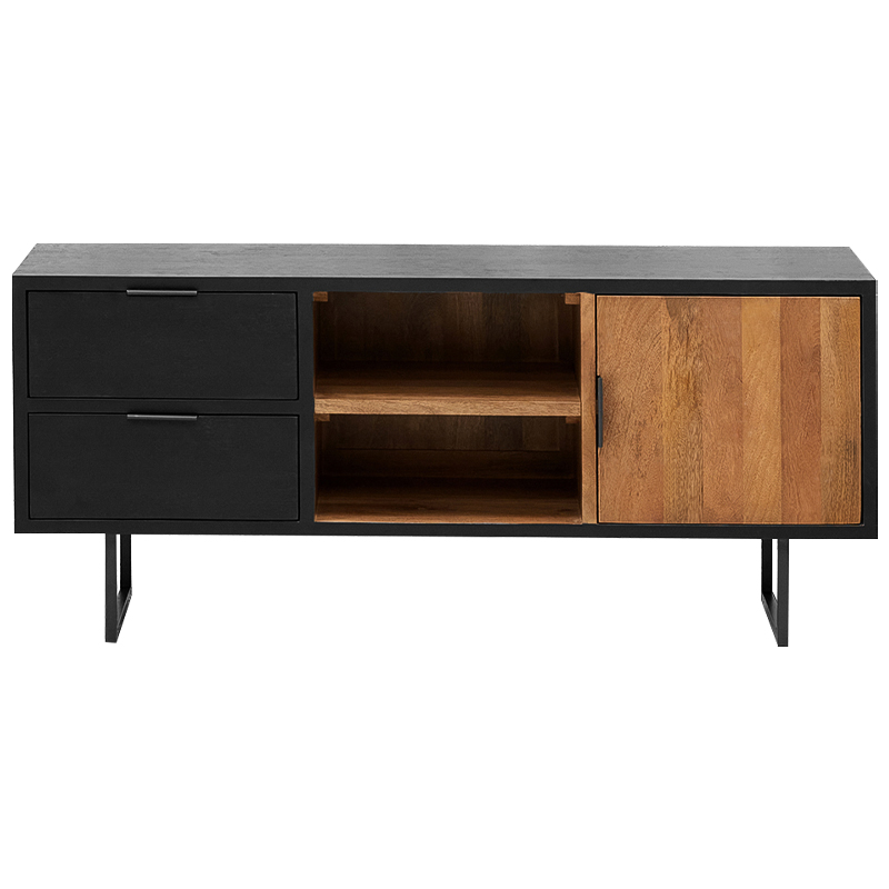 ТВ-тумба Gereon TV Stand Черный Коричневый Древесина ТВ-тумба Gereon TV Stand Черный Коричневый Древесина в Орле | Loft Concept