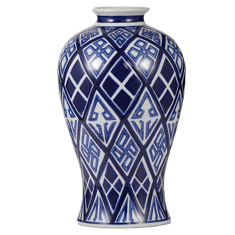 Ваза Fotini Vase Белый Синий Ваза Fotini Vase Белый Синий в Орле | Loft Concept