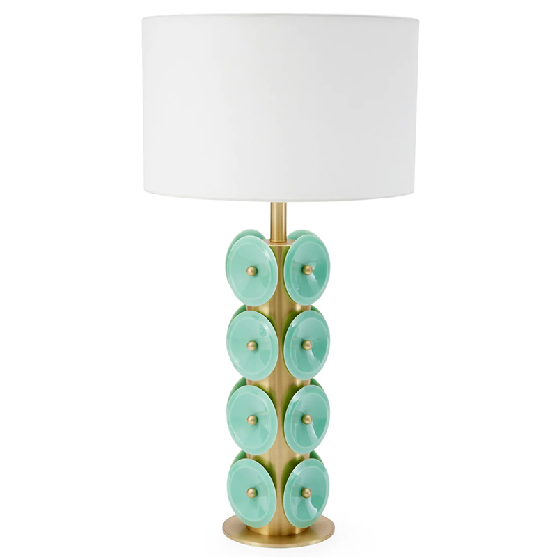 Настольная лампа PEGGY TABLE LAMP Золотой Бирюзовый Белый Настольная лампа PEGGY TABLE LAMP Золотой Бирюзовый Белый в Орле | Loft Concept