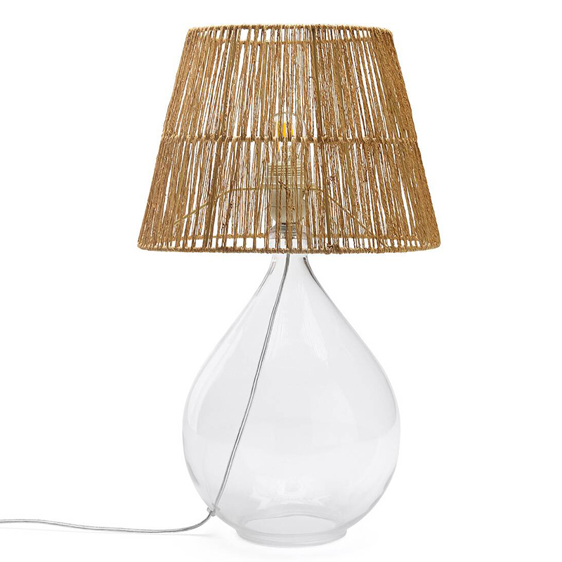 Настольная лампа Ronni Glass Table lamp Прозрачное Стекло Коричневый Настольная лампа Ronni Glass Table lamp Прозрачное Стекло Коричневый в Орле | Loft Concept