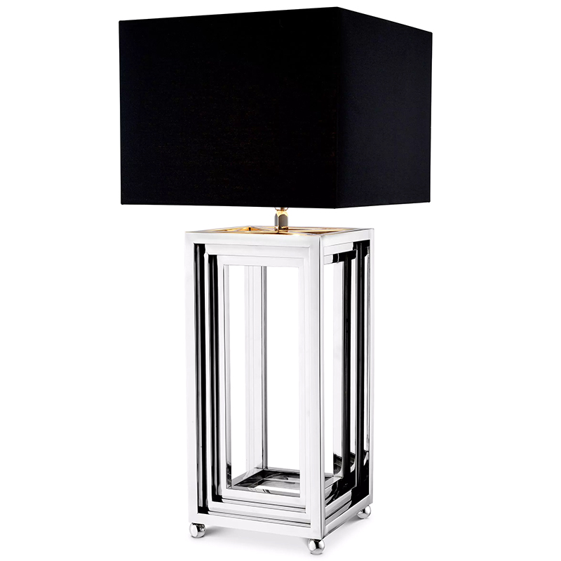 Настольная лампа Eichholtz Table Lamp Menaggio Nickel Черный Никель Настольная лампа Eichholtz Table Lamp Menaggio Nickel Черный Никель в Орле | Loft Concept