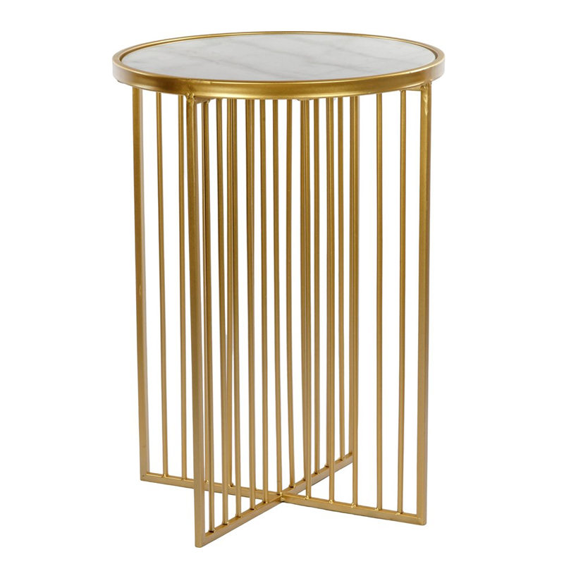 Приставной стол Side Table Marble crossed белый мрамор Золотой Белый Мрамор Bianco Приставной стол Side Table Marble crossed белый мрамор Золотой Белый Мрамор Bianco в Орле | Loft Concept