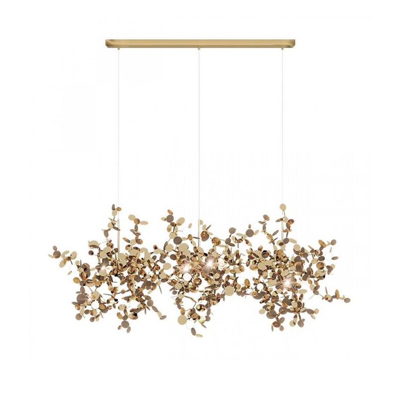 Люстра Terzani Argent Suspension Linear Gold длина 85 см Золотой Люстра Terzani Argent Suspension Linear Gold длина 85 см Золотой в Орле | Loft Concept