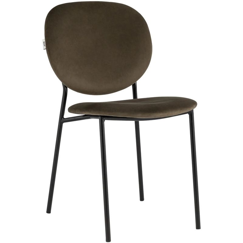 Стул Stanley Chair Коричневый Велюр Коричневый Черный Стул Stanley Chair Коричневый Велюр Коричневый Черный в Орле | Loft Concept