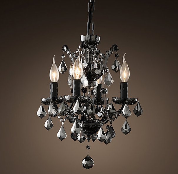 Люстра 19TH C. ROCOCO IRON & Smok CRYSTAL 4 Графит Стекло Смок Люстра 19TH C. ROCOCO IRON & Smok CRYSTAL 4 Графит Стекло Смок в Орле | Loft Concept