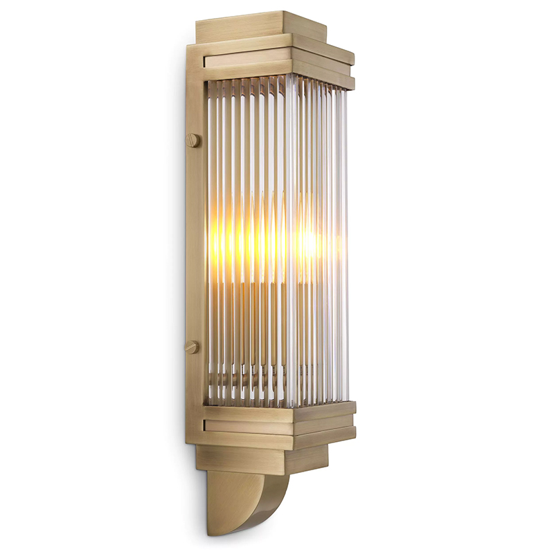 Бра Eichholtz Wall Lamp Bassett Латунь Прозрачное Стекло Бра Eichholtz Wall Lamp Bassett Латунь Прозрачное Стекло в Орле | Loft Concept