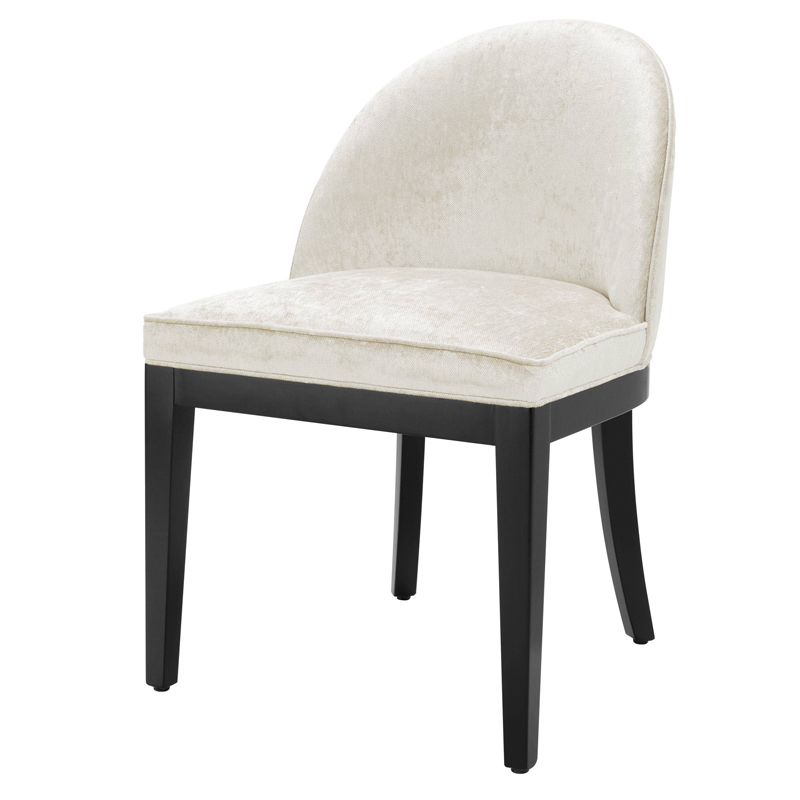 Стул Eichholtz Dining Chair Fallon Mirage off-white Белый Черный Стул Eichholtz Dining Chair Fallon Mirage off-white Белый Черный в Орле | Loft Concept