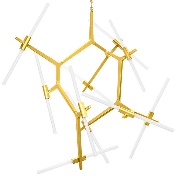 Люстра Агнес Chandelier Gold 20 Золотой Белый Люстра Агнес Chandelier Gold 20 Золотой Белый в Орле | Loft Concept
