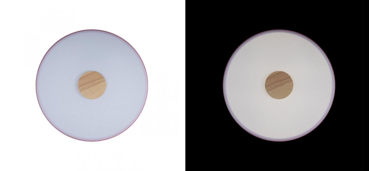 Потолочный светильник Wooden Wheels Pink диаметр 40 - фото