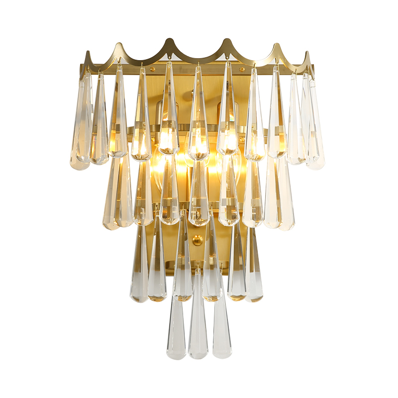 Бра Falling Drops Wall Lamp Латунь Прозрачный Бра Falling Drops Wall Lamp Латунь Прозрачный в Орле | Loft Concept
