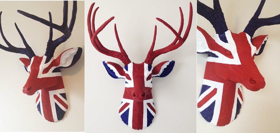 Голова оленя - Union jack Голова оленя - Union jack - Loft-Concept в Орле