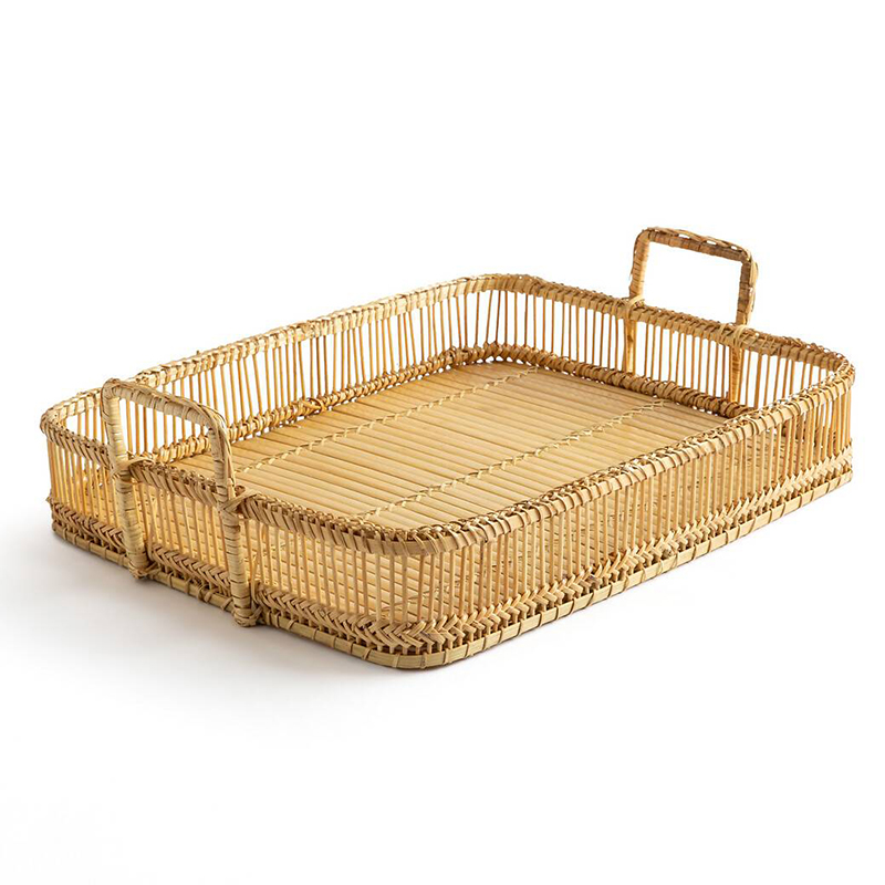 Поднос Wicker Bamboo Rattan Бежевый в Орле | Loft Concept 