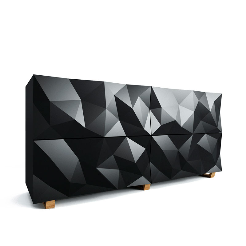 Комод с большими угловыми фигурами, две секции, 2 полки Geometric Greece Комод с большими угловыми фигурами, две секции, 2 полки Geometric Greece в Орле | Loft Concept