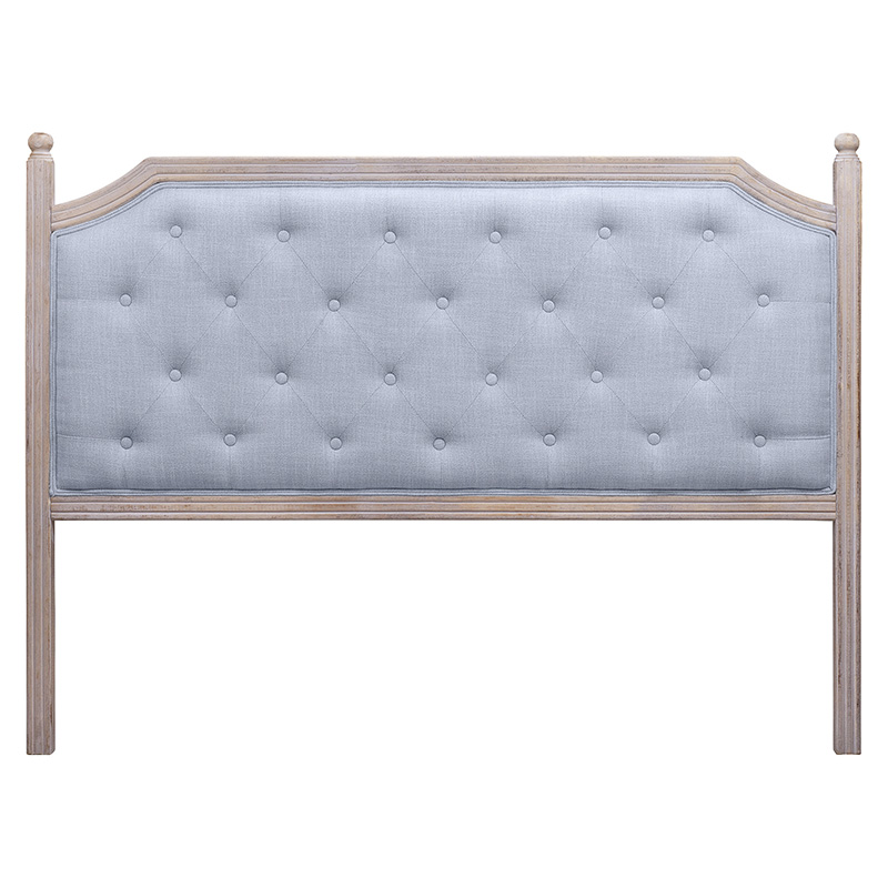 Изголовье кровати серое с мягкой обивкой из рогожки Emma Headboard Серый Коричневый Изголовье кровати серое с мягкой обивкой из рогожки Emma Headboard Серый Коричневый в Орле | Loft Concept