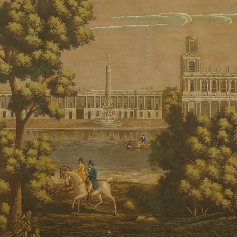 Обои ручная роспись Monuments of Paris Roberts on antique scenic Xuan paper  в Орле | Loft Concept 