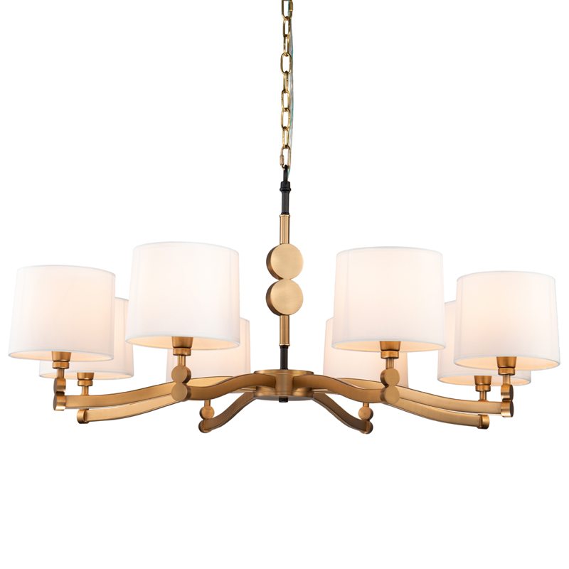 Люстра Mogir Chandelier Латунь Белый Люстра Mogir Chandelier Латунь Белый в Орле | Loft Concept