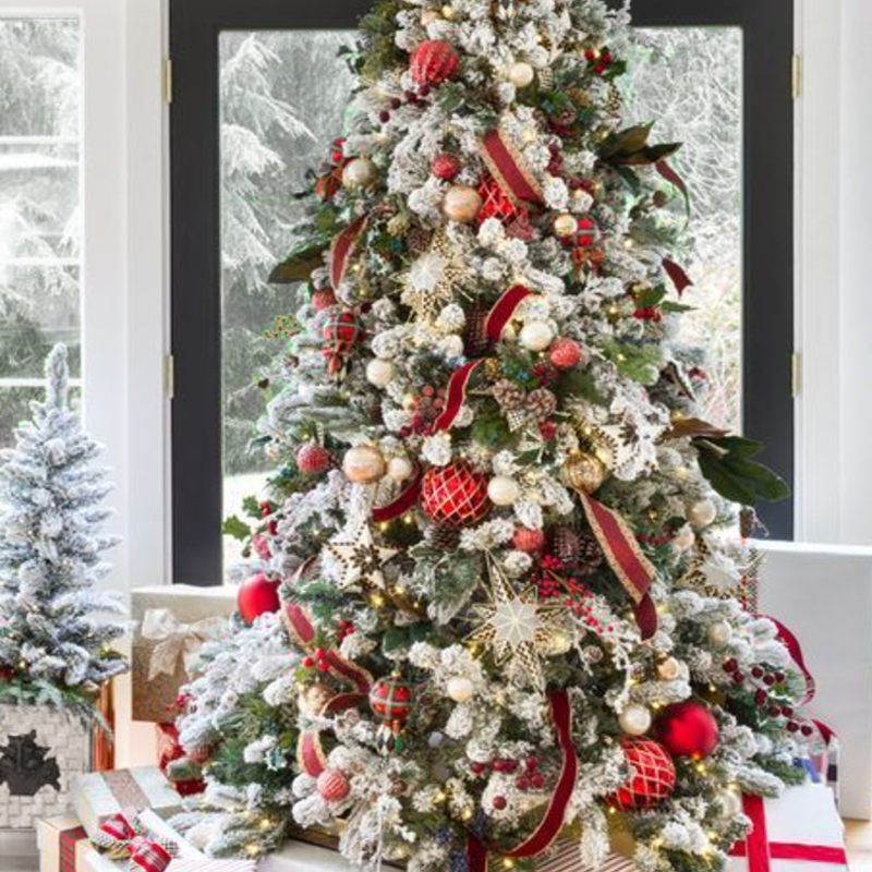 Дизайнерская Ель с Красным Декором Christmas Tree Christmas British Style Красный Белый Зеленый Дизайнерская Ель с Красным Декором Christmas Tree Christmas British Style Красный Белый Зеленый в Орле | Loft Concept