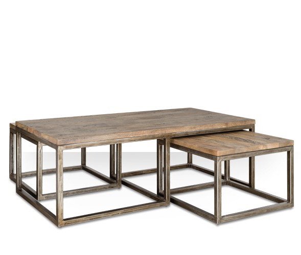 Журнальный стол Industrial Metal Rust Triple Table Журнальный стол Industrial Metal Rust Triple Table в Орле | Loft Concept