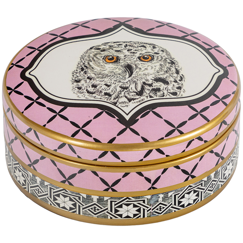 Шкатулка Owl Collection Pink Box Золотой Розовый Черно-белый Шкатулка Owl Collection Pink Box Золотой Розовый Черно-белый в Орле | Loft Concept