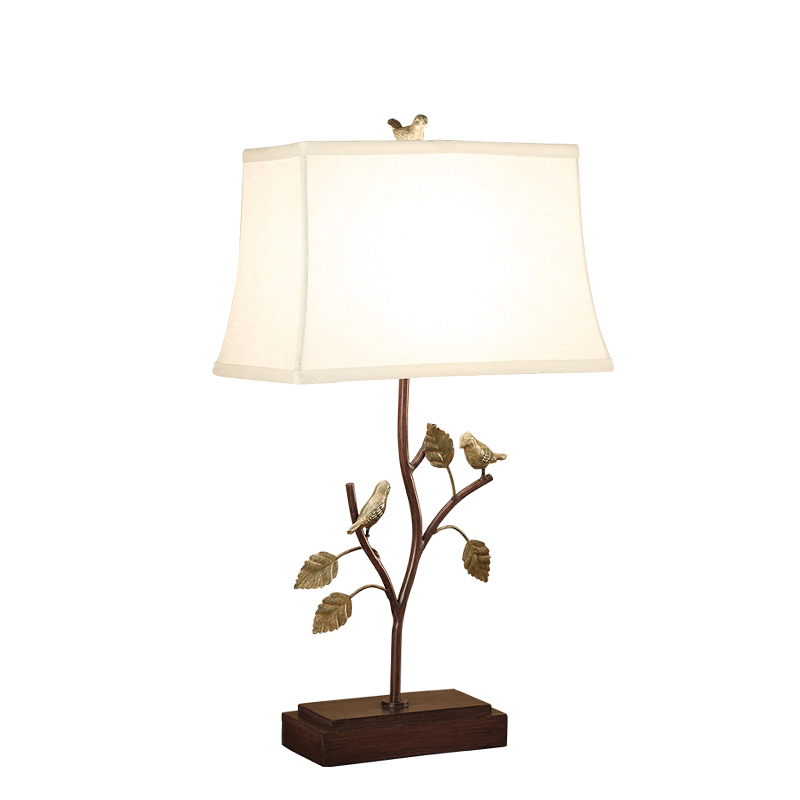 Настольная лампа Bird Talk Table lamp Белый Коричневый Латунь Настольная лампа Bird Talk Table lamp Белый Коричневый Латунь в Орле | Loft Concept