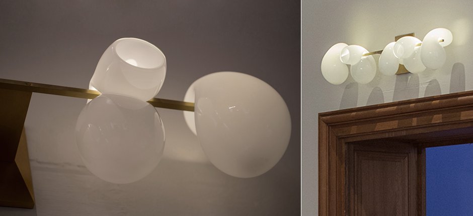 Бра White glass trap 5 Wall Lamp Бра White glass trap 5 Wall Lamp - Loft-Concept в Орле