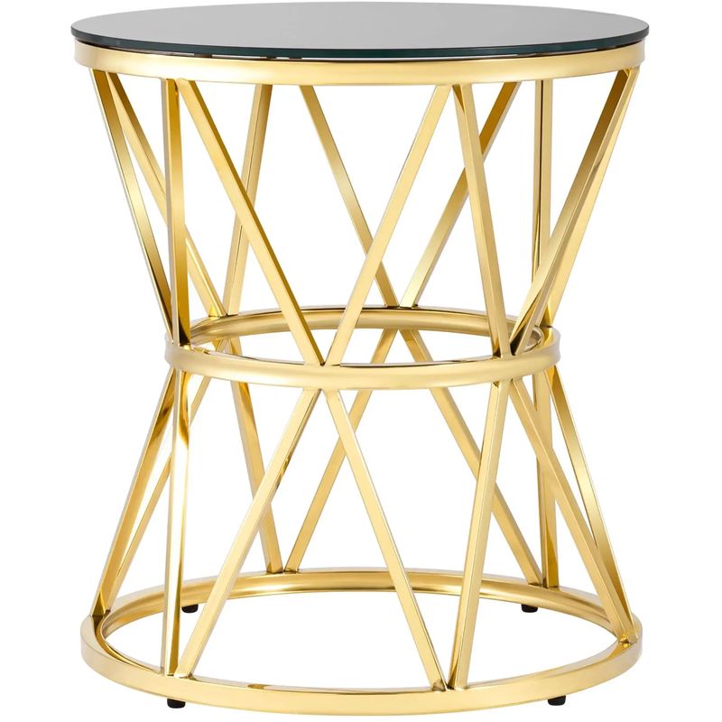 Стол приставной Beranger Collection Gold Глянцевое золото Черный Стол приставной Beranger Collection Gold Глянцевое золото Черный в Орле | Loft Concept