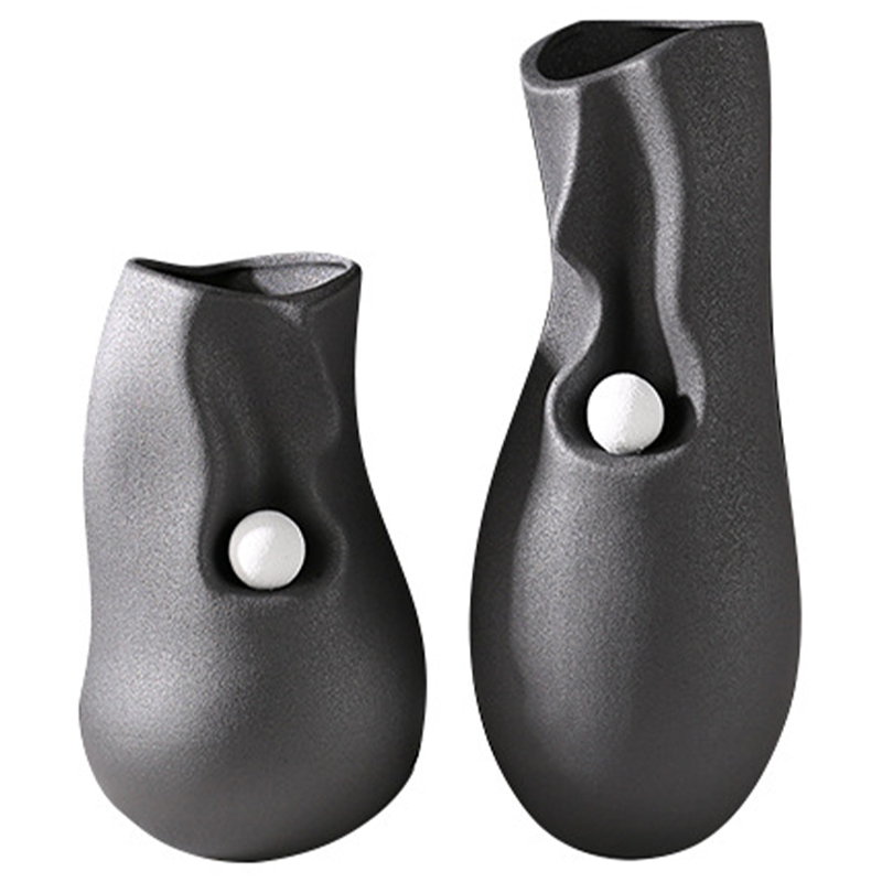 Ваза Molecule Collection Rhea Black Vase Черный Белый Ваза Molecule Collection Rhea Black Vase Черный Белый в Орле | Loft Concept