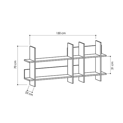 Полка прямая подвесная двухъярусная цвета антрацит BEADS BOOKCASE ANTHRACITE Полка прямая подвесная двухъярусная цвета антрацит BEADS BOOKCASE ANTHRACITE в Орле