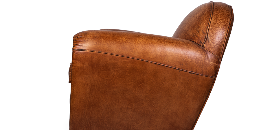 Кресло кожаное Old Town Flight brown - фото №1
