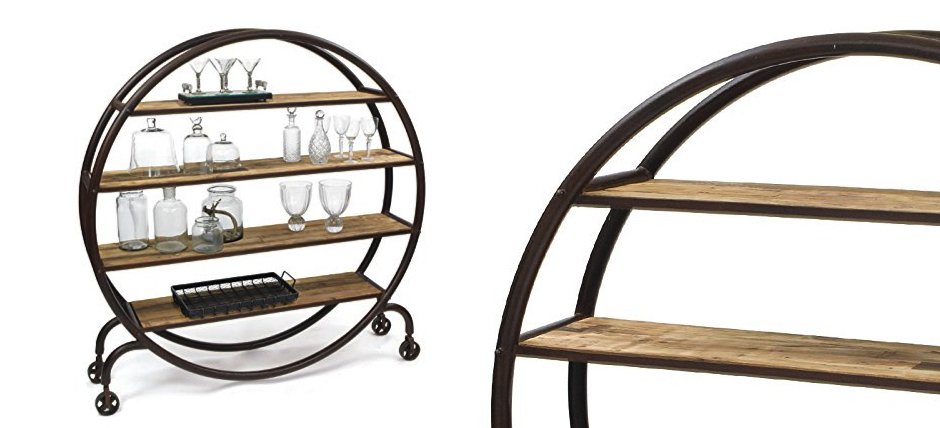 Стеллаж Industrial Metal Round Bookshelf Стеллаж Industrial Metal Round Bookshelf - Loft-Concept в Орле