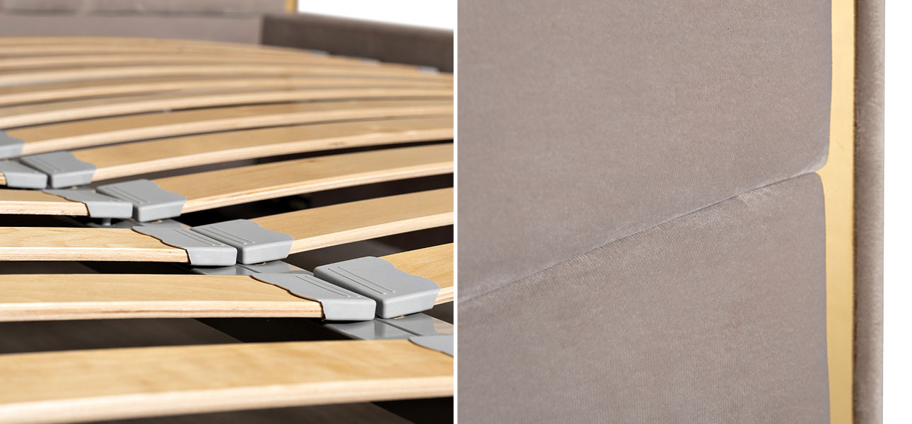 Кровать двуспальная Bakketi серая  - фото №2