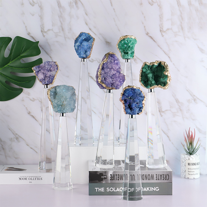 Статуэтка Druse Statuette Прозрачный Violet Dusk ( фиолетовый сумрак ) Синий Голубой пастельный Статуэтка Druse Statuette Прозрачный Violet Dusk ( фиолетовый сумрак ) Синий Голубой пастельный в Орле | Loft Concept