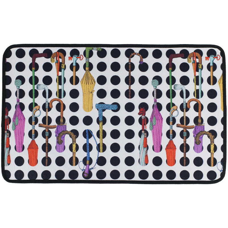 Ковер Umbrellas And Canes Fornasetti Rug Мульти Черно-белый Ковер Umbrellas And Canes Fornasetti Rug Мульти Черно-белый в Орле | Loft Concept