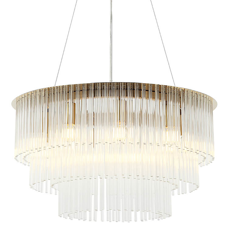 Люстра Harrison Chandelier gold 9 lamp Глянцевое золото Прозрачный Люстра Harrison Chandelier gold 9 lamp Глянцевое золото Прозрачный в Орле | Loft Concept