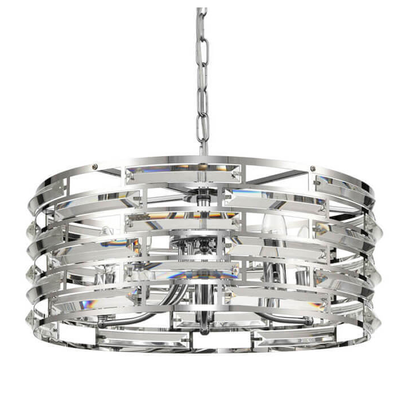 Люстра Chandelier Glass Inserts Хром Люстра Chandelier Glass Inserts Хром в Орле | Loft Concept