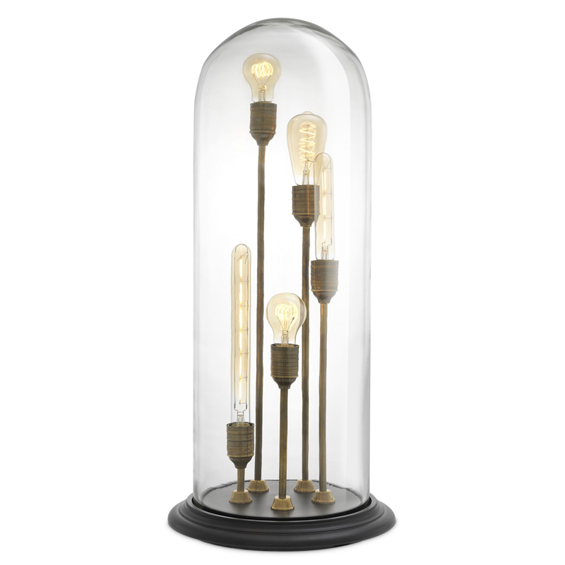 Настольная лампа Eichholtz Table Lamp Opus Черный Винтажная латунь Прозрачный Настольная лампа Eichholtz Table Lamp Opus Черный Винтажная латунь Прозрачный в Орле | Loft Concept