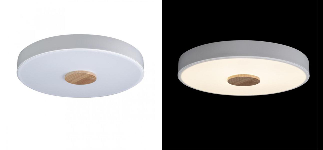 Потолочный светильник Wooden Wheels White диаметр 40 - фото №1