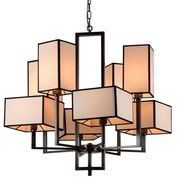 Люстра Cubismus Chandelier 8 Черный Кремовый Люстра Cubismus Chandelier 8 Черный Кремовый в Орле | Loft Concept