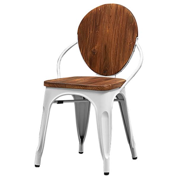Стул Tolix chair Wooden White Дуб темный Белый Стул Tolix chair Wooden White Дуб темный Белый в Орле | Loft Concept