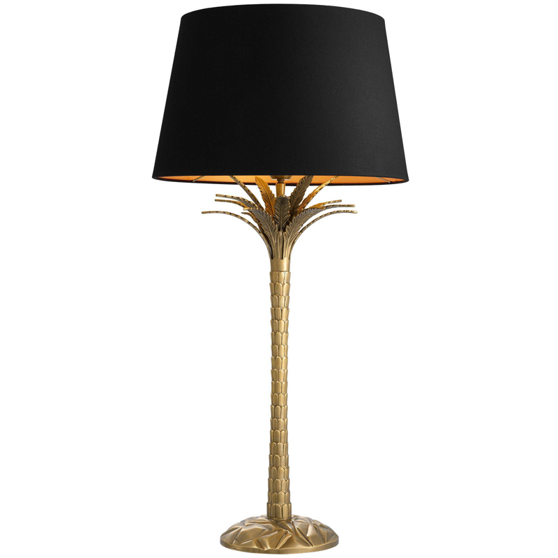 Настольная лампа Eichholtz Table Lamp Palm Harbor Латунь Черный в Орле | Loft Concept 