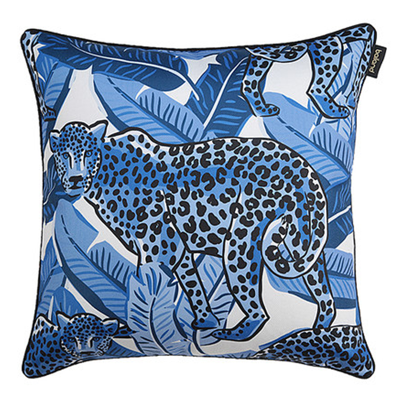 Подушка Pillow Indigo leopard Синий Белый Подушка Pillow Indigo leopard Синий Белый в Орле | Loft Concept