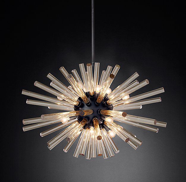 Светильник Crystal Starburst Chandelier Elliptical Черный Светильник Crystal Starburst Chandelier Elliptical Черный в Орле | Loft Concept